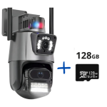 Външна WiFi камера с два обектива 2x 6MP 12 MPс изкуствен интелект с карта памет 128гб