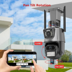 2бр Външна WiFi камера с два обектива 2x 6MP 12MP с изкуствен интелект - Image 4