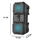 Караоке тонколона с Bluetooth KTS-1048 2х4″ и микрофон - Image 3