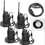 Комплект 4 бр. Радиостанция baofeng talkie bf-888s, uhf 400-470mhz, 16ch