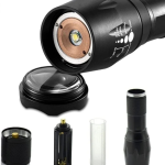 Мощен акумулаторен фенер с cree led диод 2500w ZOOM T6 100 000 lm - Image 2