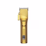 Машинка за подстригване VGR 280, Стоманено острие, LCD дисплей, 6 приставки, Кука за закачане, Златен - Image 4