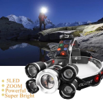 Акумулаторен челник с 5 led диода - t6