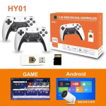 Безжична ретро конзола HY01 2024 модел Game Stick 20 000 видео игри, 2x безжичен контролер