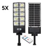 5бр Соларна улична лампа широкоъфълна 1800W IP65