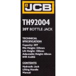 Хидравличен крик JCB ТH92004, тип бутилка, 20т - Image 6