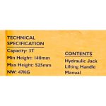 Професионален крик крокодил  екстра дълъг  3Т JCB , T830028 (140-525mm) - Image 7