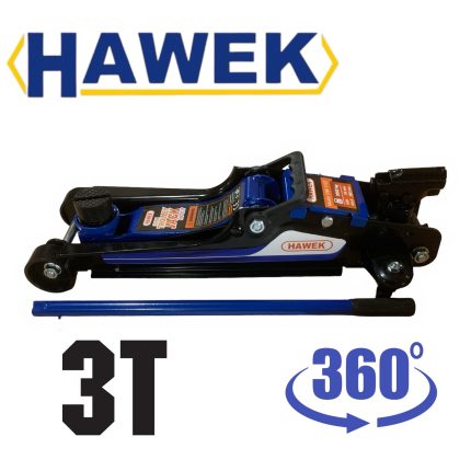 Нископрофилен крик крокодил 3т с въртяща дръжка 360° , HAWEK 85-380mm