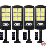4бр.LED COB Соларна сензорна лампа 600W с дистанционно