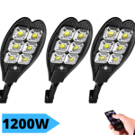 Соларна улична лампа Cob 1200w със стойка и дистанционно 3БР