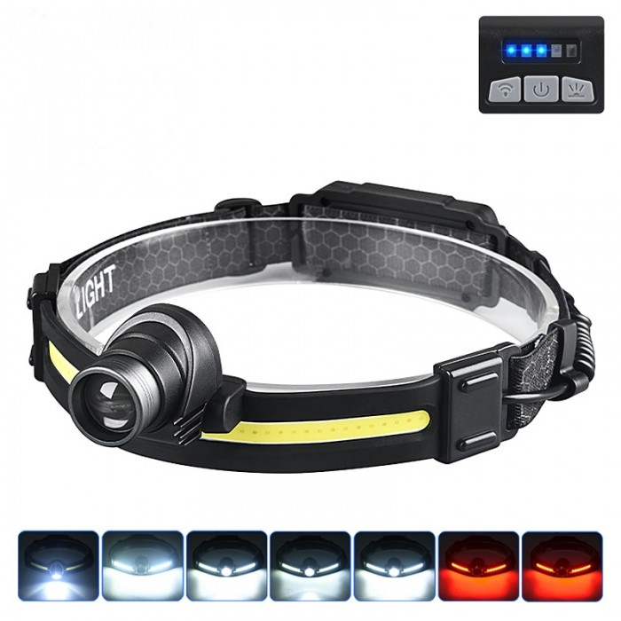 0uo6429t.png Челник със сензор KXK668 LED COB/LED CREE с 10 режима - Image 1