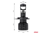Крушки H4/H19 AMIO PL LED 60W 9-32V 6000K - Image 4