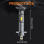 Диодни крушки мини H1 60W  LED 2бр к-т - Image 3