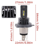 Диодни крушки H4 180W с вграден вентилатор LED 2бр к-т - Image 5
