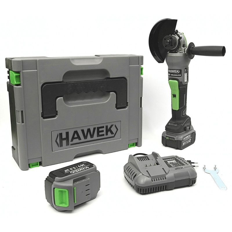 epouctxy.png АКУМУЛАТОРЕН БЕЗЧЕТКОВ ЪГЛОШЛАЙФ 36V 5,0AH HAWEK - Image 1