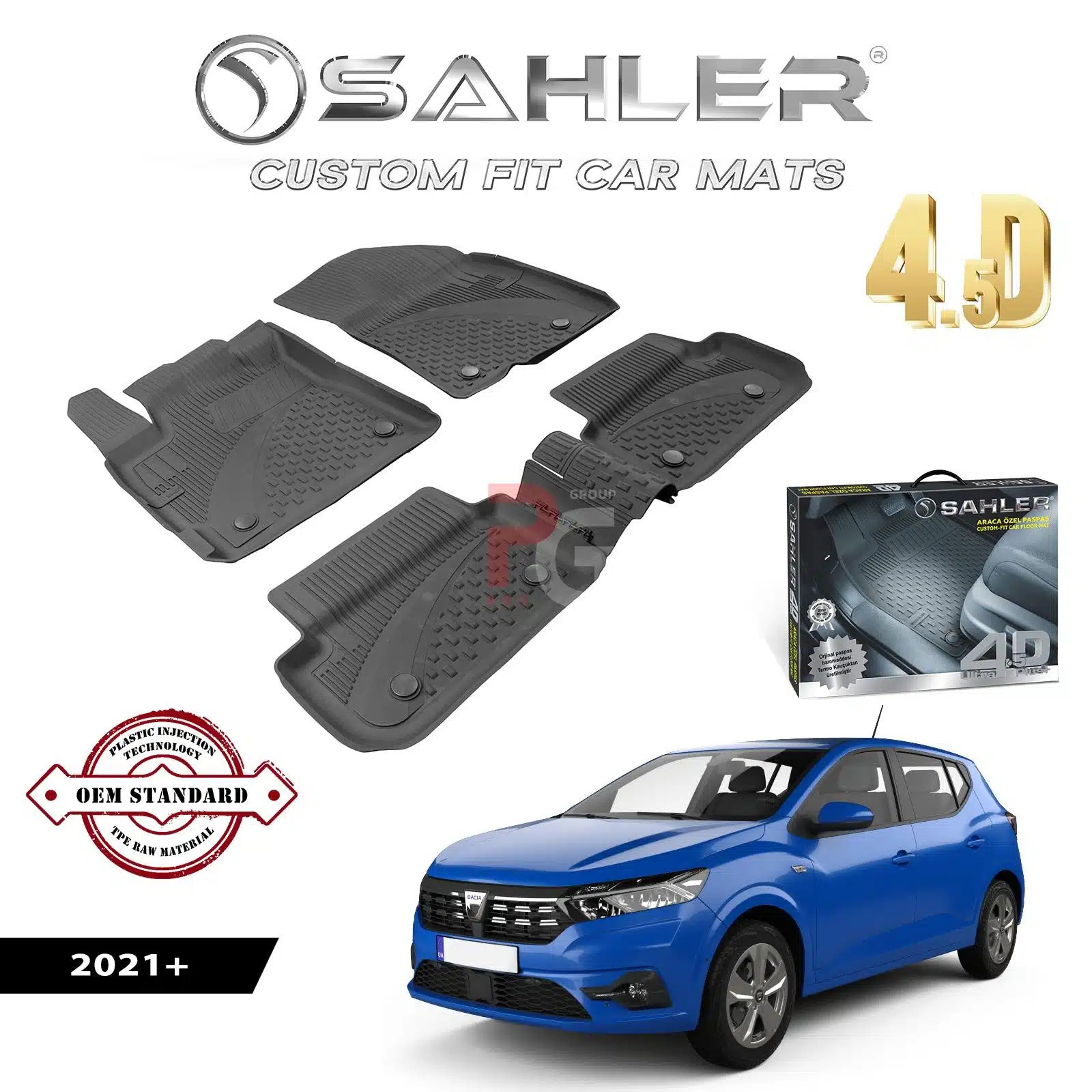 eu92wd31.png Гумени стелки за Dacia Sandero 2021+ Sahler 4D - Image 1