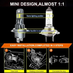 Диодни крушки H7 140W с вграден вентилатор 2бр к-т - Image 2