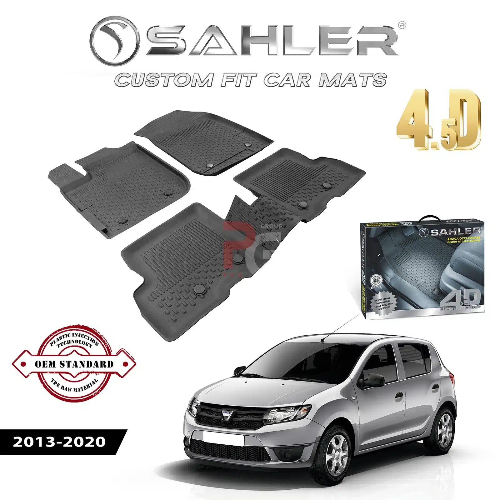 gas4yji2.png Гумени стелки за Dacia Sandero 2013-2020 Sahler 4D - Image 1