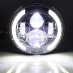 Комплект Кръгли LED полски фарове 7″ 70W H4 букса, къси, дълги, дневни и мигач - Image 3