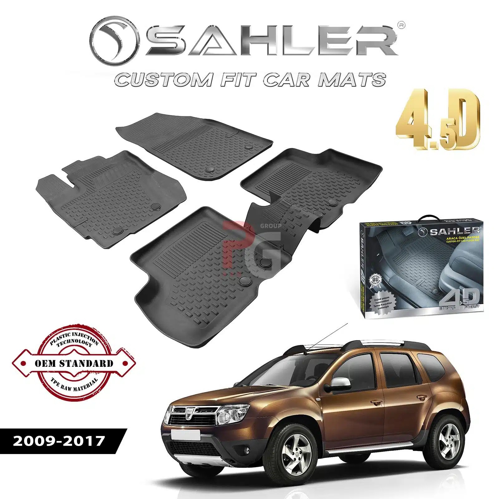 q591j1o7.png Гумени стелки за Duster 4×4 2009-17 / 4×2 2013-17 Sahler 4D - Image 1