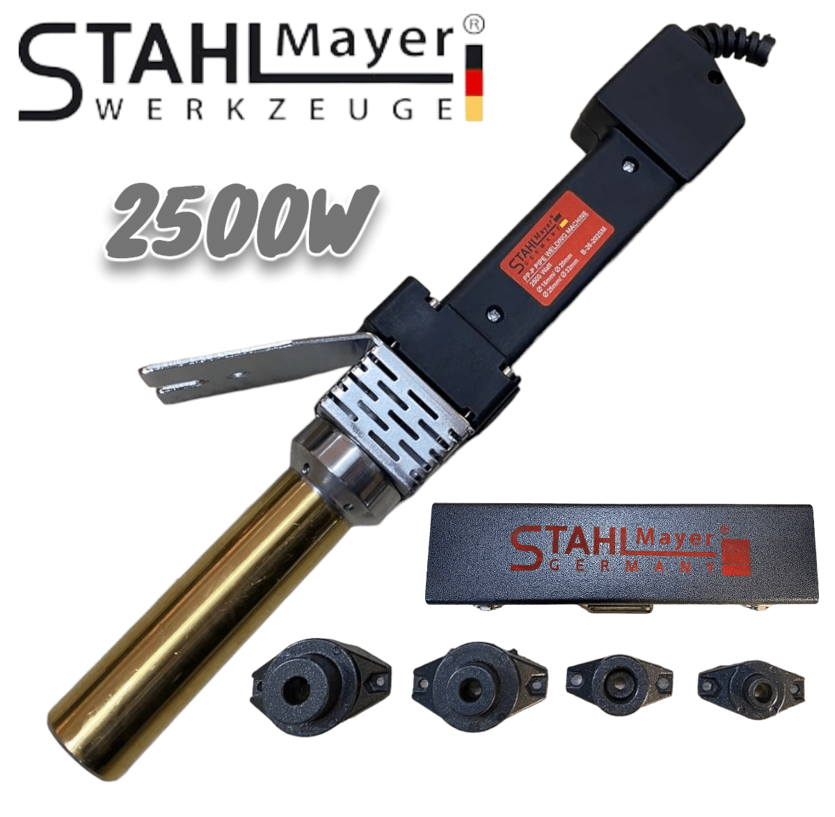 ry1rtkfv.png Поялник за Полипропилен 16-32мм 2500W STAHLMAYER Лепачка за ППР Тръби - Image 1