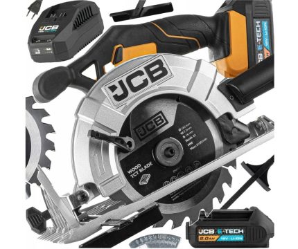 Акумулаторен ръчен циркуляр JCB  18CS-2XB-E , 18 V, 165 мм, с батерия и зарядно