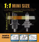 200W LED Диодни крушки H4 12V +300% Светлина Крушки за Директен Монтаж - Image 3