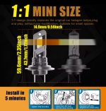 200W LED Диодни крушки H7 12V +300% Светлина Крушки за Директен Монтаж - Image 3