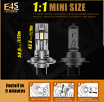 200W LED Диодни крушки  E4S H7 H18 +300% Светлина Крушки за Директен Монтаж 15000lm - Image 5