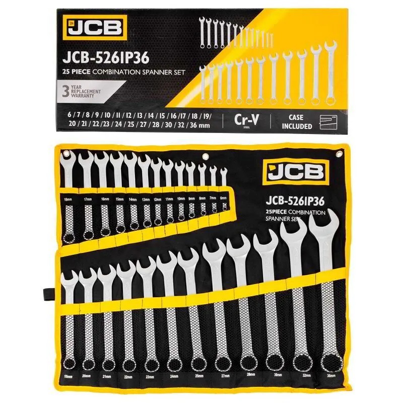 25-1.jpg Комплект звездогаечни ключове JCB 25бр , 6-36MM - Image 1