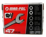КОМПЛЕКТ КОМБИНИРАНИ ГAЕЧНИ КЛЮЧОВЕ 47 ЧАСТИ MAR-POL - Image 5