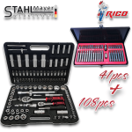 Гедоре 108 части + Накрайници Рико 41 части Rico 41 + STAHLMAYER Комплект
