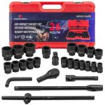 Ударно гедоре комплект EVERFORCE  26 части  6-стенен (3/4"-1", 17-65 mm)