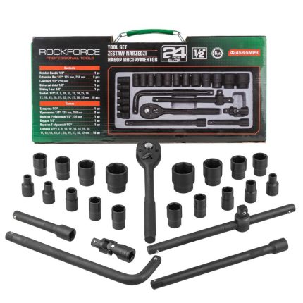 ГЕДОРЕ 1/2" 24 ЧАСТИ УДАРНО ROCKFORCE  , RF-4245B-5MPB
