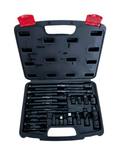 Комплект ударни преходници и удължения 18 части -  1/4",3/8", 1/2" KraftWelle