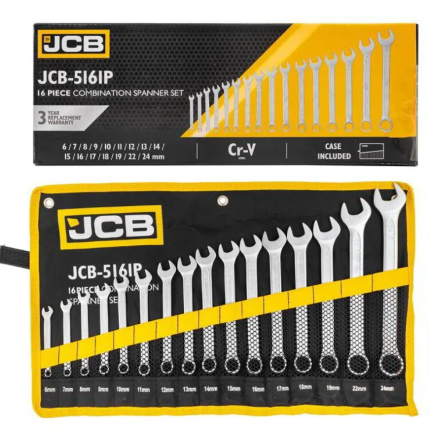 Комплект звездогаечни ключове JCB 16 бр ,6-24мм