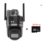 Тройна външна WiFi камера P12 – 36MP, ICSee +SD 64 GB