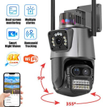 Външна WiFi камера с два обектива 2x 6MP 12MP с изкуствен интелект +SD 64 GB - Image 7
