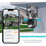 Външна WiFi камера с два обектива 2x 6MP 12MP с изкуствен интелект +SD 64 GB - Image 10