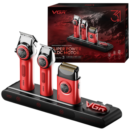 Professional Barber Combo 3 IN 1 – VGR STEPLESS Pro