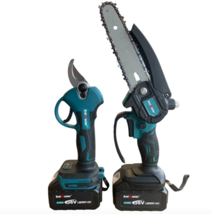 Комплект Акумулаторна Безчеткова KraftMaster Ножица и Резачка за клони 36V 8AH