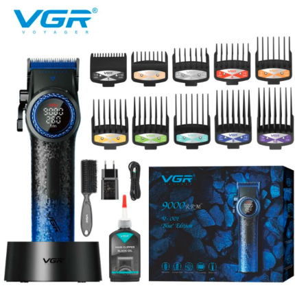Професионална машинка за подстригване VGR PRO V-001 Blue Edition
