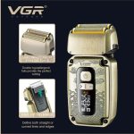 VGR V-642 – Професионален комплект 3 в 1 с 12 приставки (тример, самобръсначка и машинка за подстригване) – златен - Image 4