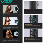 Професионален сешоар VGR-401 – черен с LED дисплей - Image 4